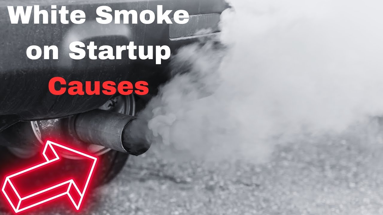 White smoke on startup then disappears common causes fix garage